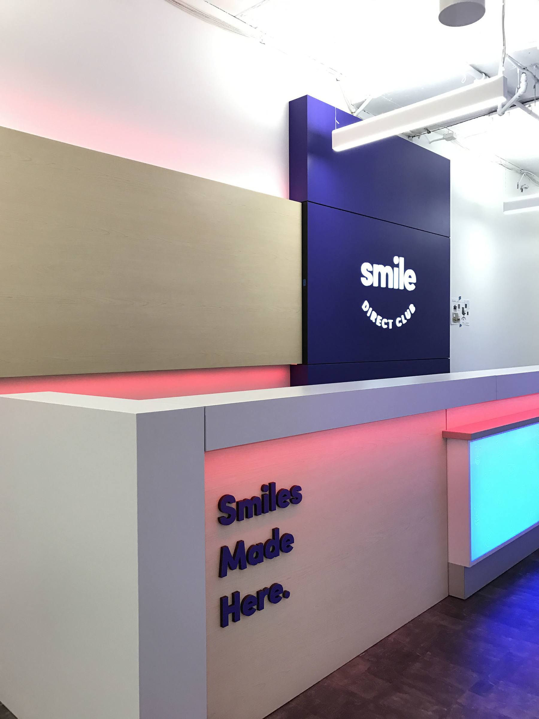 SmileDirect_6 Color Changing Reception Desk