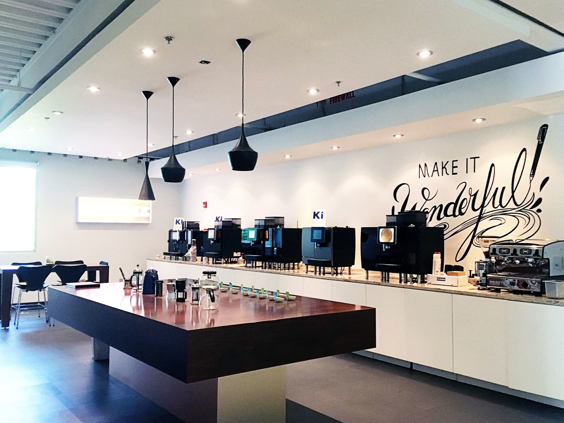 Franke Showroom Showroom Interior featuring wall graphics, demo table