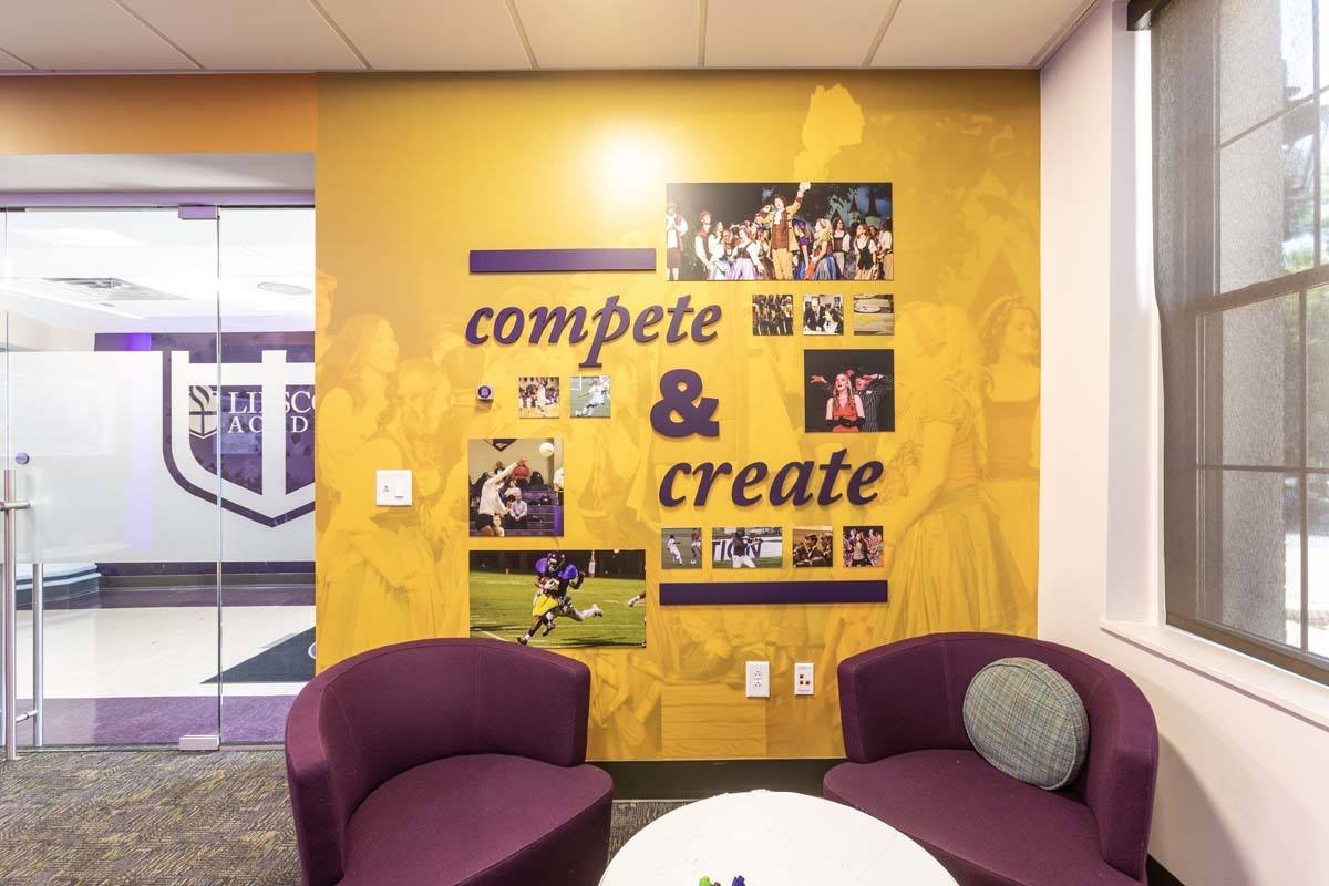 Wall graphics and 3d lettering