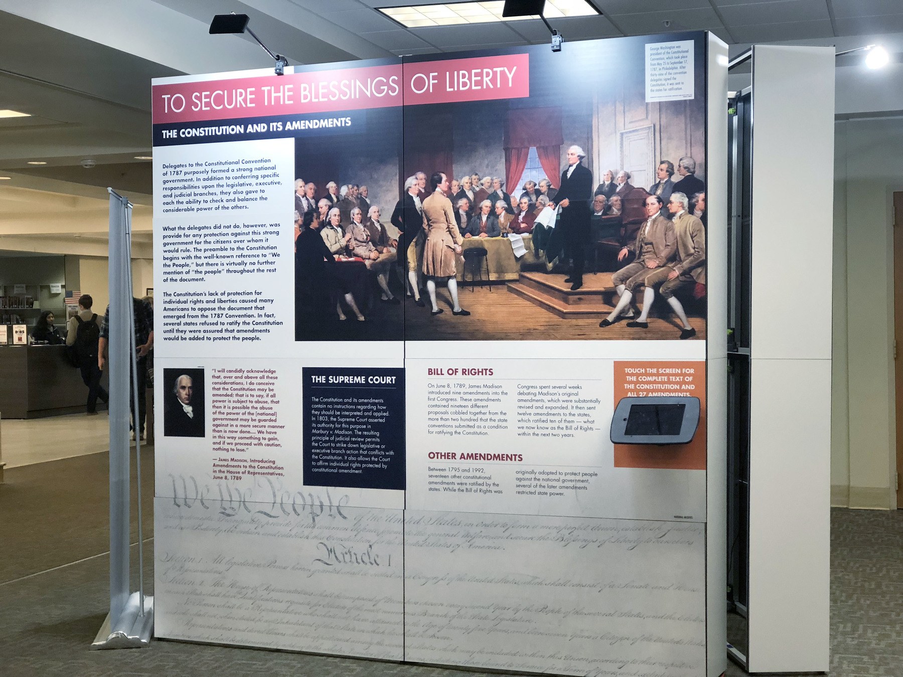 University exhibit interactive ipad experience