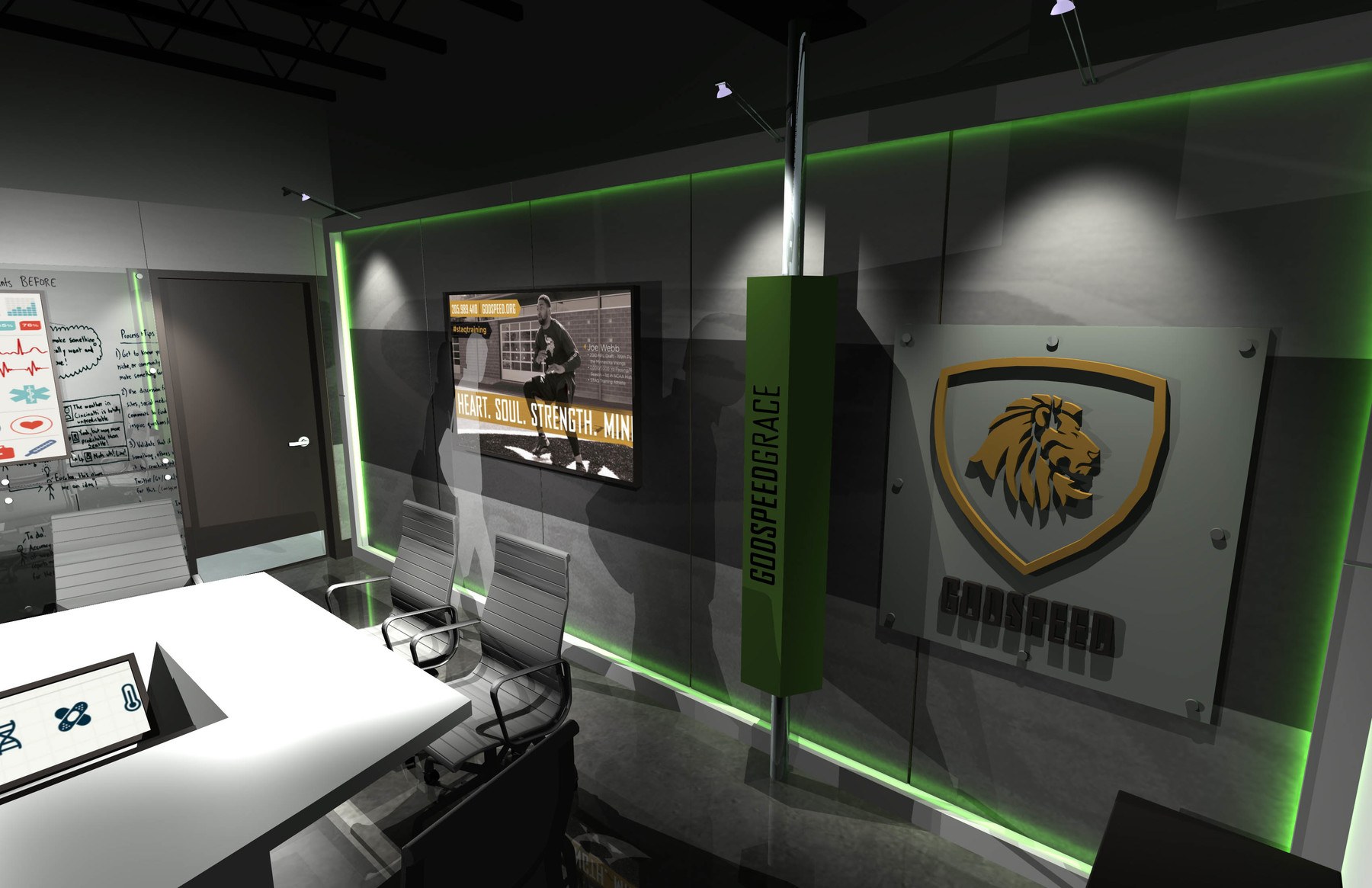 wall display with monitor