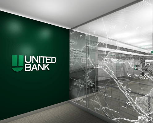 Bank Interior Design Rendering