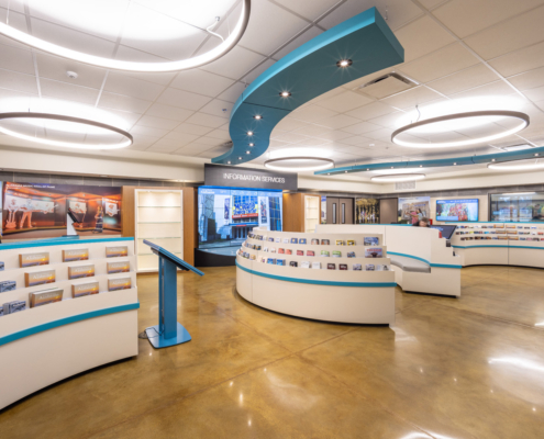 Welcome center interior design